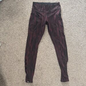 Stylish Black and Red Patterned Leggings